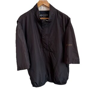 DryJoys by FootJoy Golf Rain Jacket sz XL Black Half Sleeve 1/2 Zip Pullover